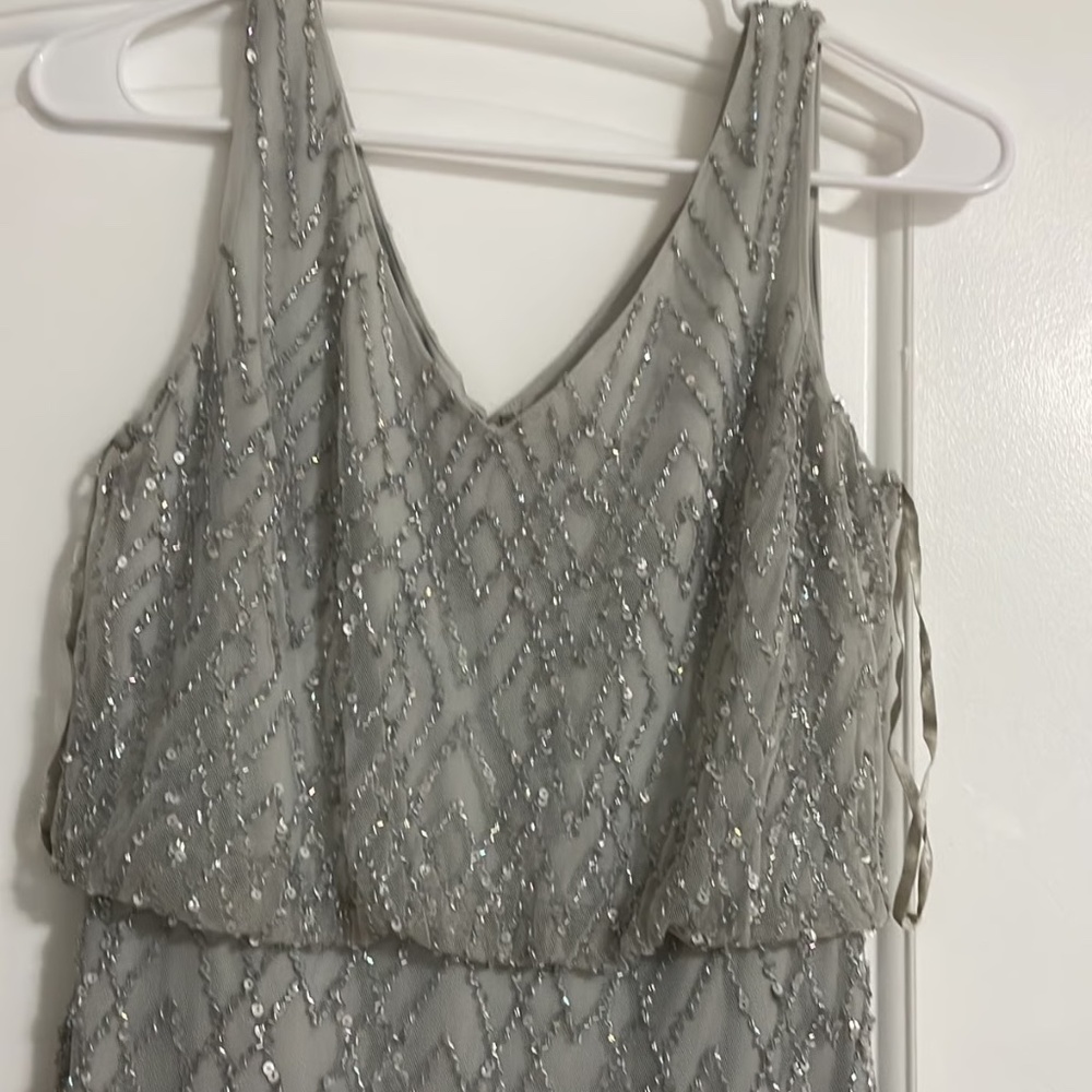 BHLDN Gray Maxi Dress with Sequins